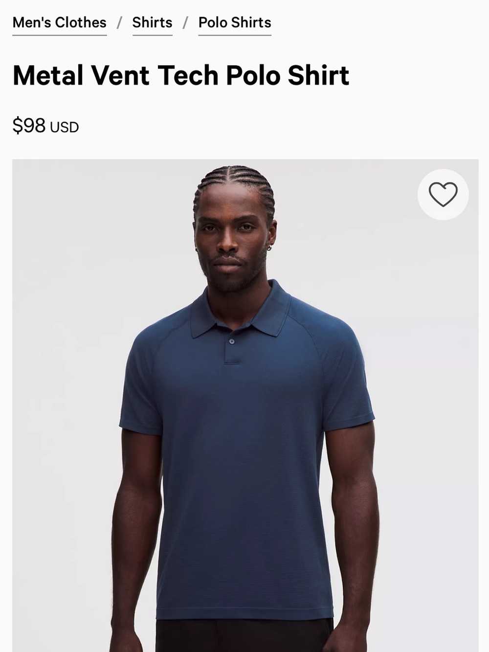 Lululemon athletica Men's Metal Vent Tech Polo